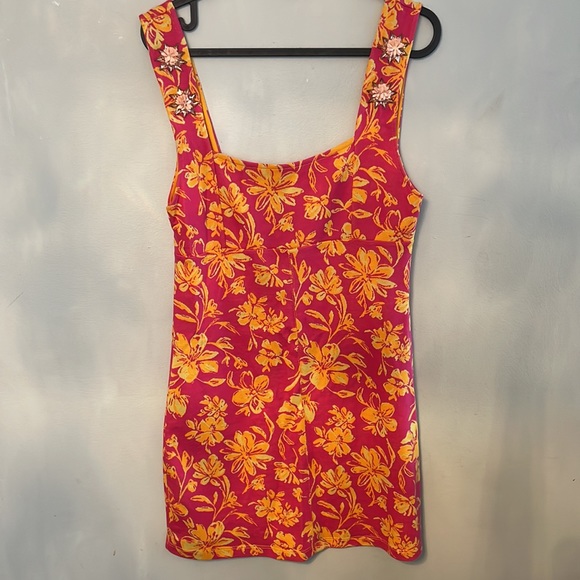 Zara Patterned mini Dress. Size Small - Picture 1 of 2